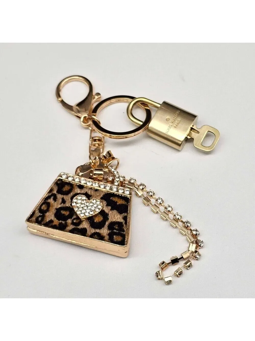 Louis Vuitton Gold Padlock 🔑 Authentic LV Unbranded Keychain Bag Charm
